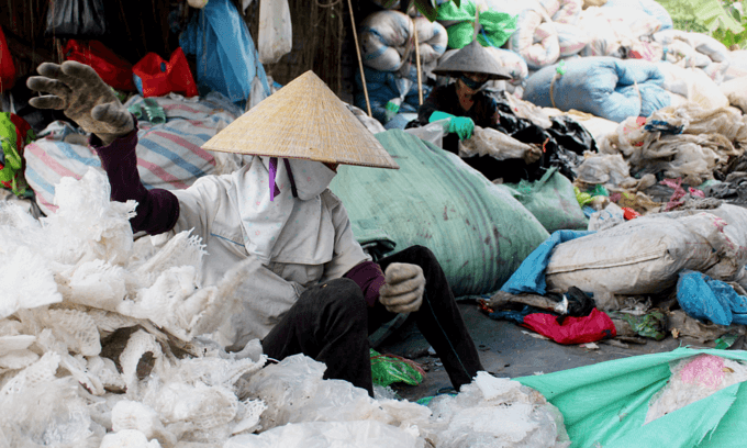 Near Hanoi, a village welcomes trash