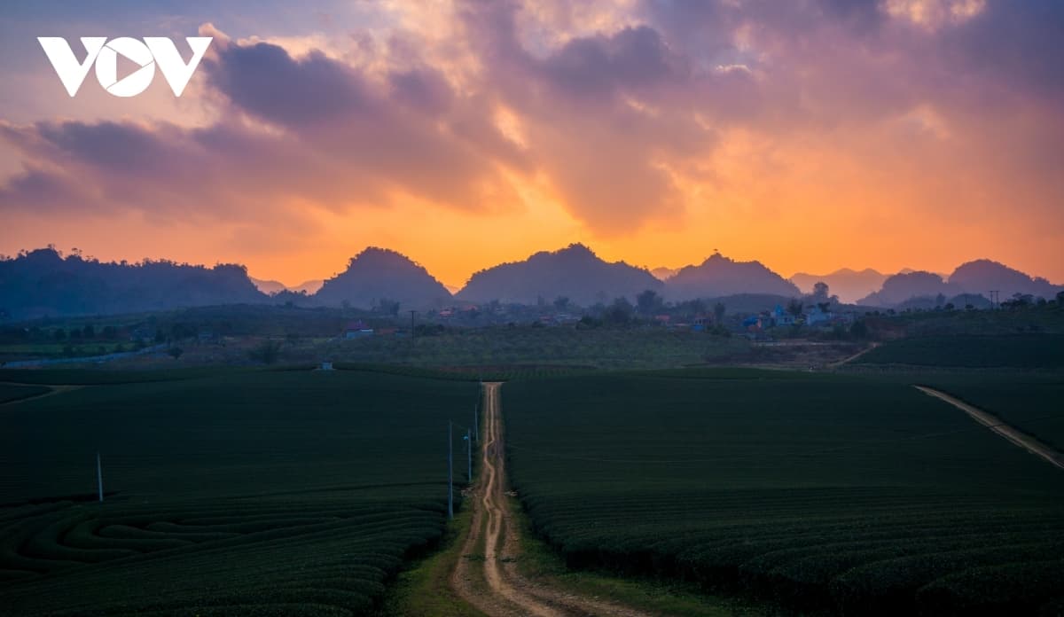 Sunset in northern mountainous areas