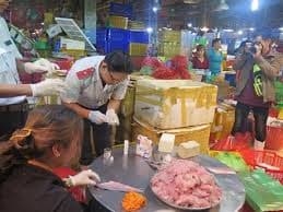 Checking food safety of shipments according to each item