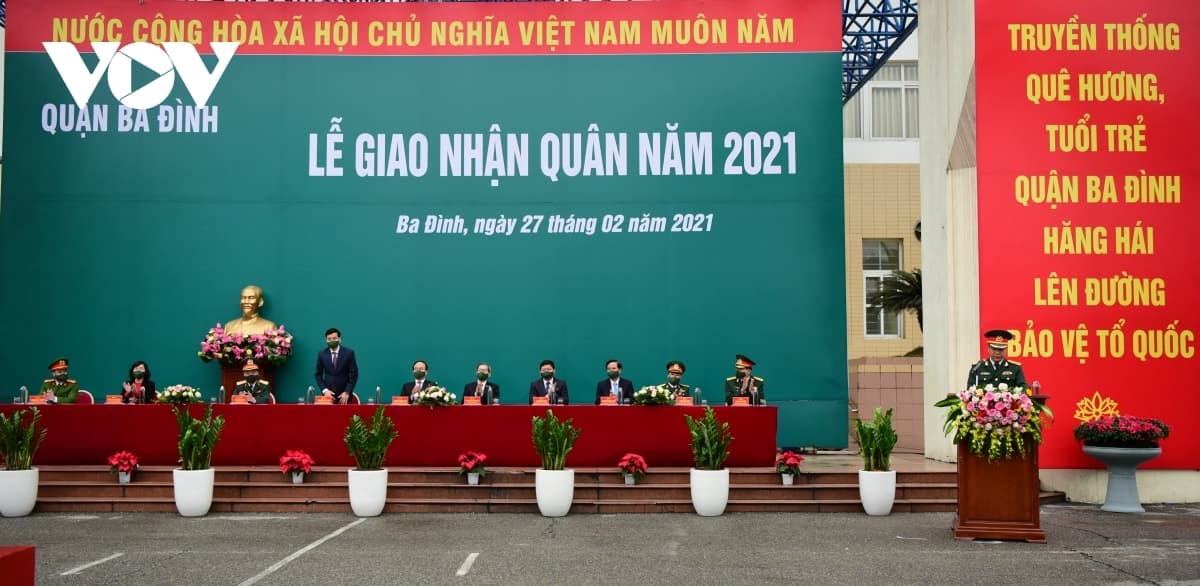 Young people happily join the army