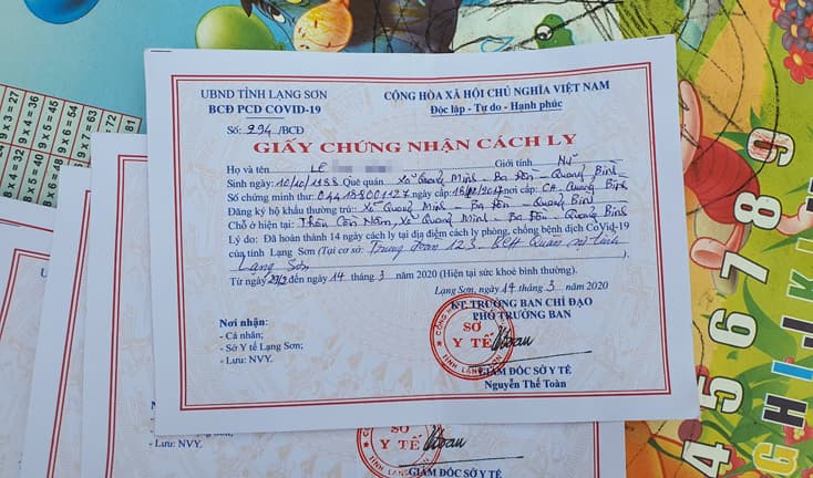 Is only the quarantine completion certificate considered to get Covid 19 support?