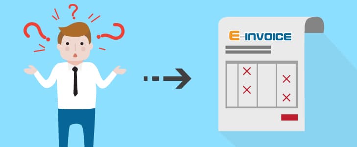 Instructions for handling faulty e-invoices