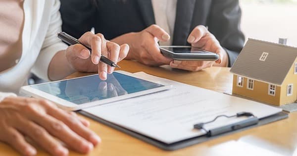 In which cases is the residential land area re-determined?