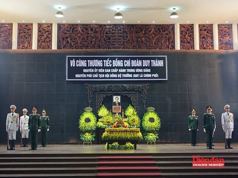 Party and State leaders bid farewell to former Deputy Prime Minister, former VCCI President Doan Duy Thanh