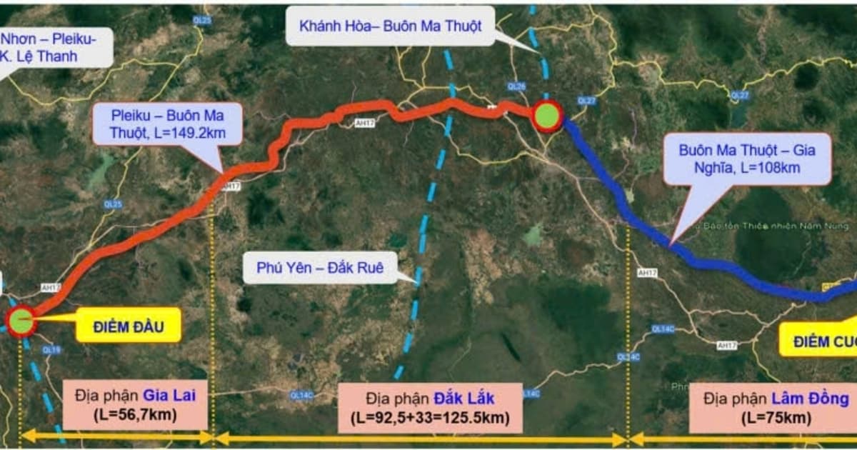 Pleiku – Buon Ma Thuot – Gia Nghia Expressway to be completed before 2030