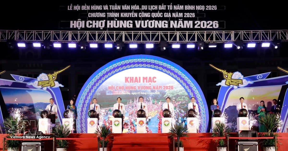 Hung Vuong Fair 2026 opens, energising cultural tourism week in Phu Tho