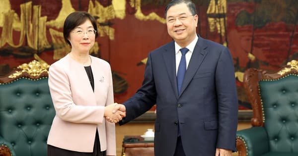 Standing Deputy Prime Minister Pham Gia Tuc hosts AIIB President
