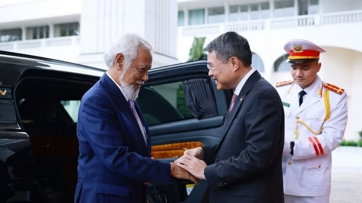 Welcome ceremony for Timor-Leste Prime Minister Kay Rala Xanana Gusmão