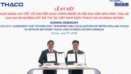 Thaco deepens ties with Hyundai Rotem to localize railway manufacturing in Vietnam