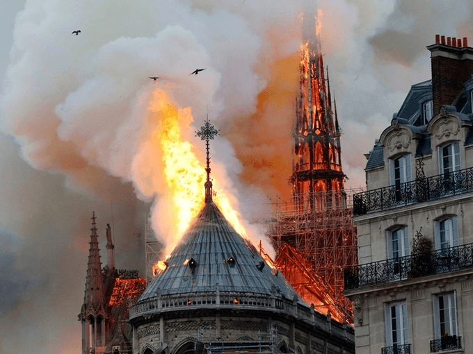 Notre Dame Cathedral on fire: pictures