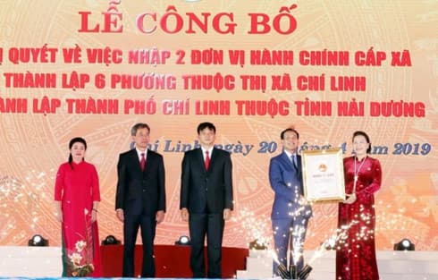 Hai Duong province’s Chi Linh township becomes city