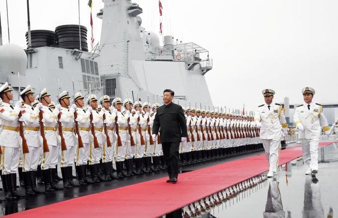 China shows off new destroyer as Xi views naval parade