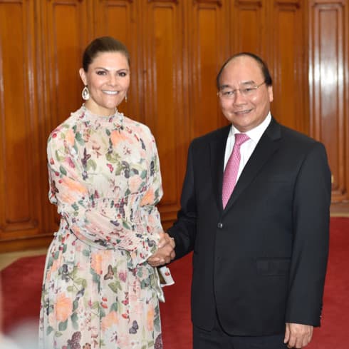 PM Phuc welcomes Crown Princess of Sweden
