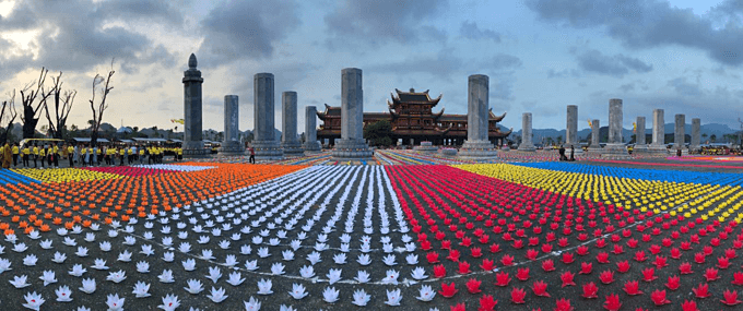 Thousands of lotuses glow bright as Vietnam prays for peace
