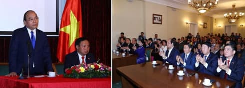 PM visits Vietnamese Embassy in Russia