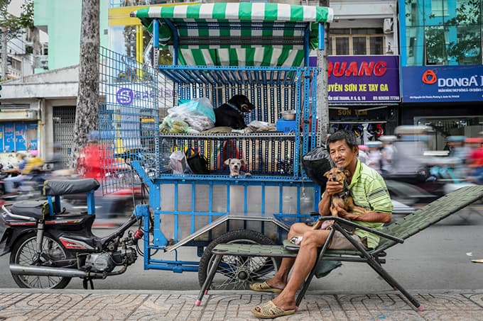Homeless man dedicates life to rescuing dogs slated for slaughter