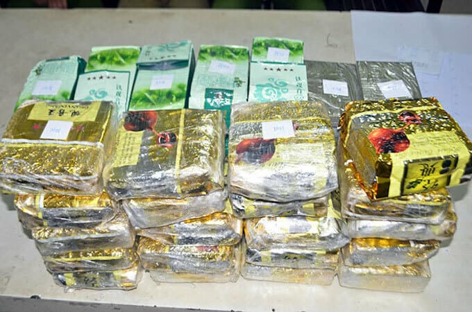 Four arrested with 46 kg of drugs trafficked from Laos
