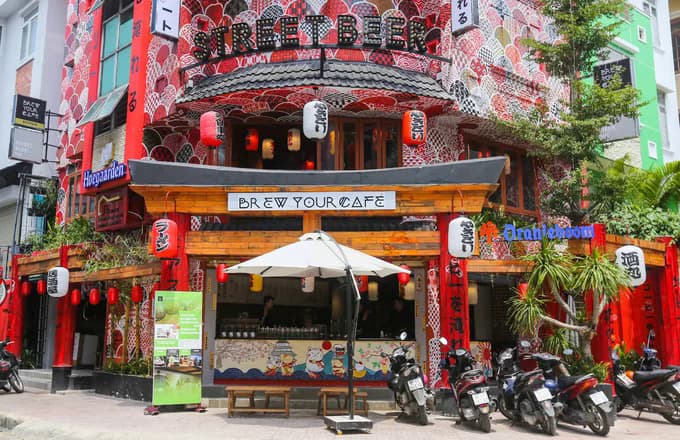 Japanese décor set a café apart in Saigon