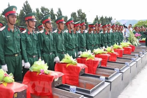 Memorial, reburial services held for fallen soldiers