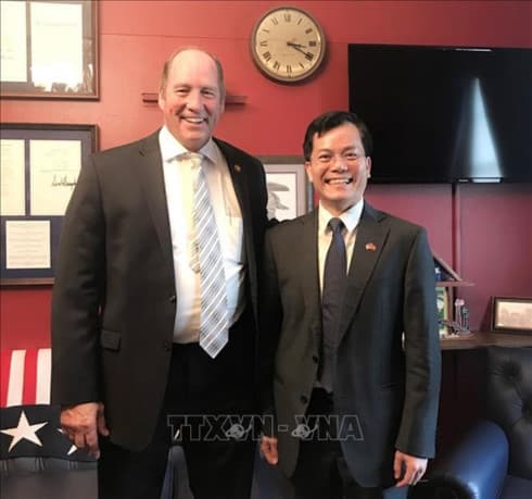 Vietnamese ambassador, US congressman discuss cooperation spheres