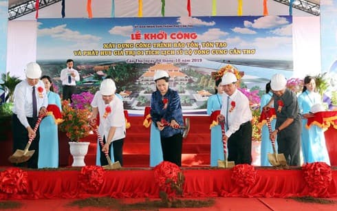 NA leader attends ceremony to kick off work on Can Tho historical site