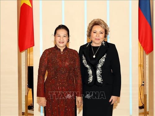NA Chairwoman holds talks with Russian Speaker of Federation Council of Federal Assembly