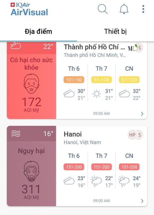 Hanoians warned to limit outdoor activities amid heightened levels of air pollution