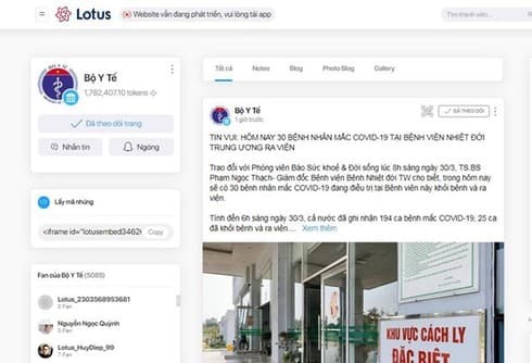 Health Ministry announces official fanpage on local social network