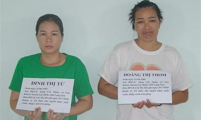 Two women arrested for smuggling Chinese nationals into Vietnam