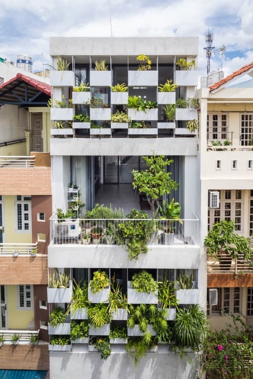 Saigon house takes vertical garden route to keep out baking sun