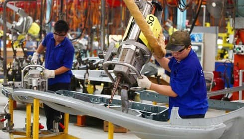 Industrial production index falls to eight-year record low