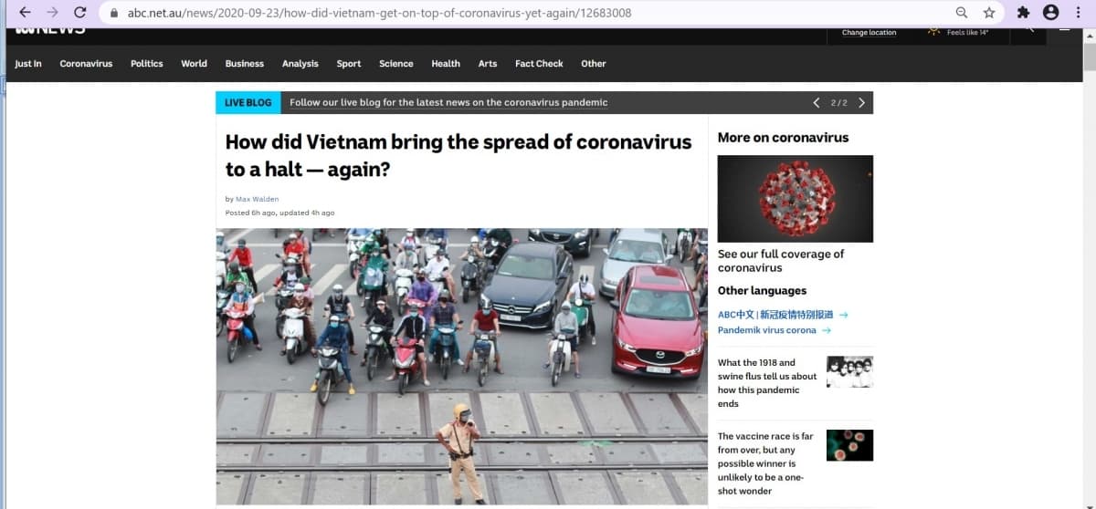 Australian newspaper details Vietnamese efforts to stamp out COVID-19 twice
