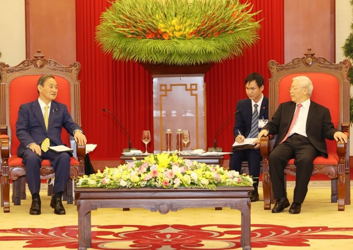 Top Vietnamese leader hosts Japanese PM