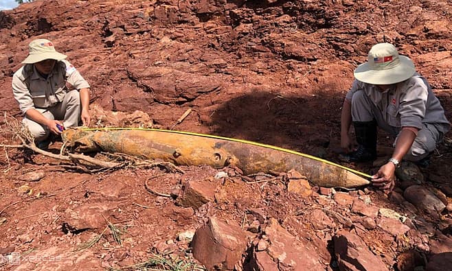 Flooding washes up Vietnam War bombs, grenades