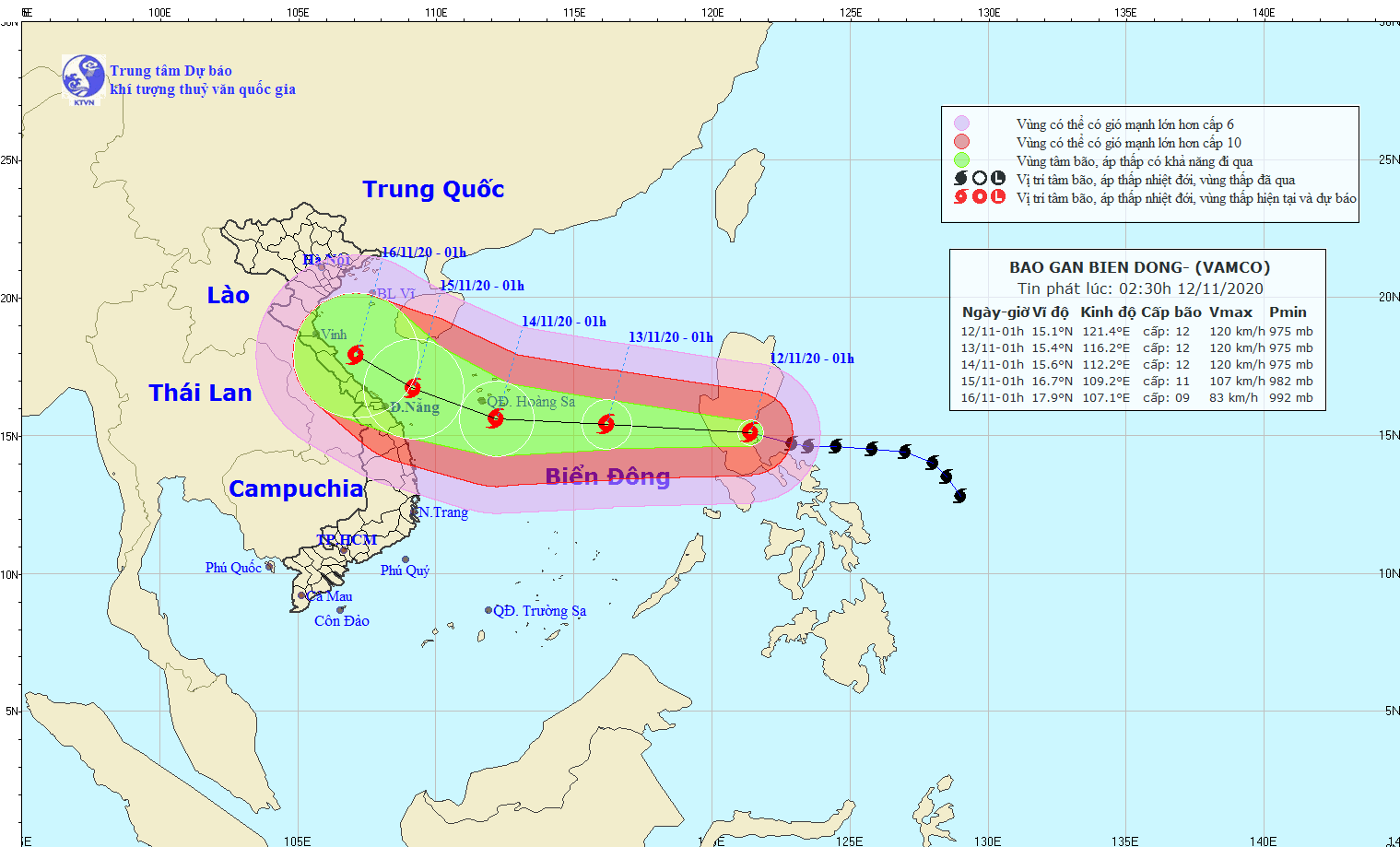 Storm Vamco enters East Sea, heads to central Viet Nam