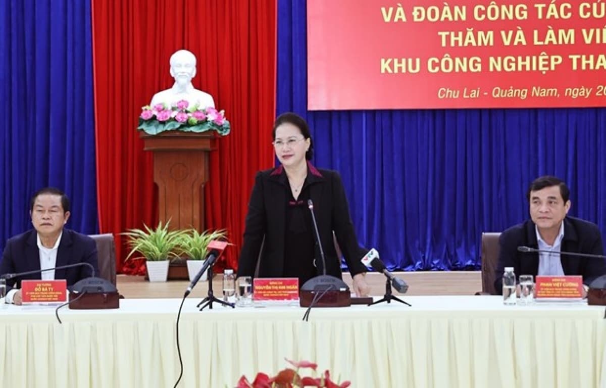 NA Chairwoman hails Quang Nam's efforts amid COVID-19, natural disasters