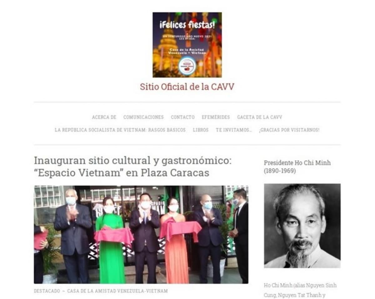 Venezuela-Vietnam Friendship Association debuts new website