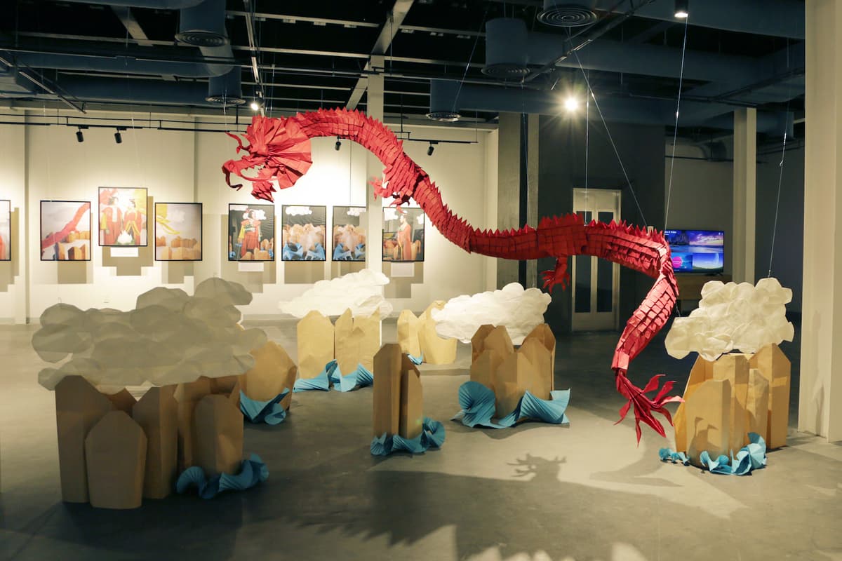 Red origami dragon highlight of Saigon photo exhibit