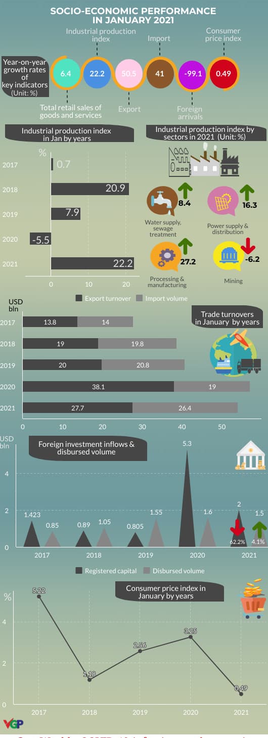 Infographics: Socio-economic performance in January 2021