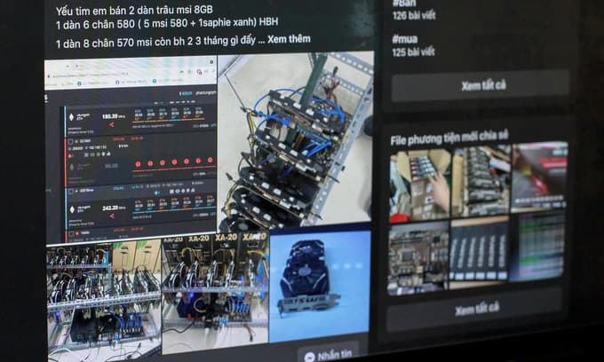 Vietnamese cryptocurrency miners fear bust imminent, rush to sell gear