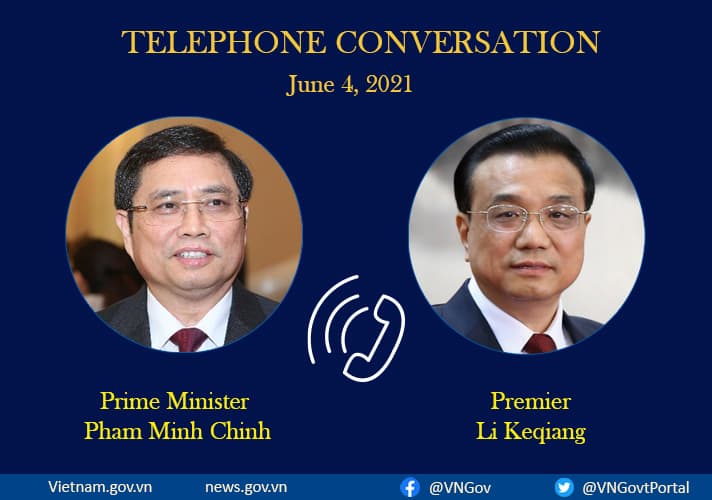 PM holds phone talks with Chinese counterpart