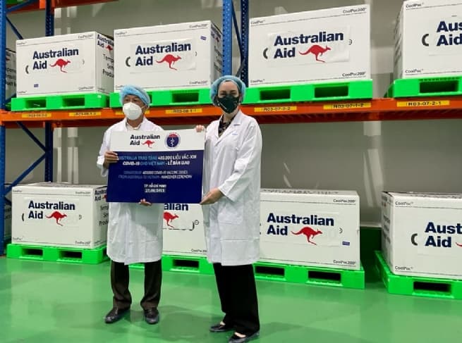 First shipment of Covid vaccine doses from Australia arrives in Vietnam