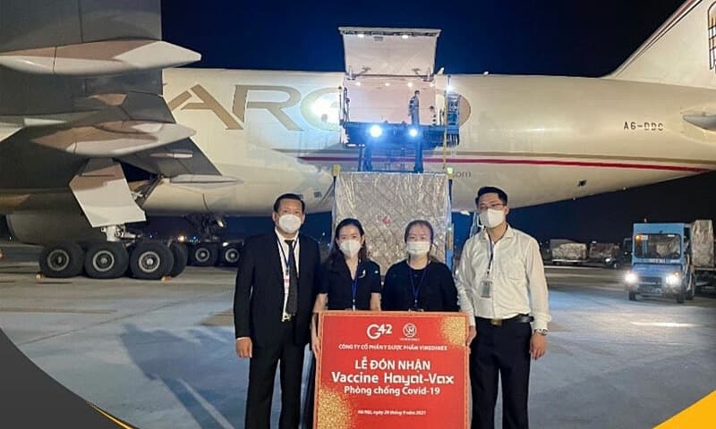 1 mln Hayat-Vax Covid-19 vaccine doses land in Vietnam
