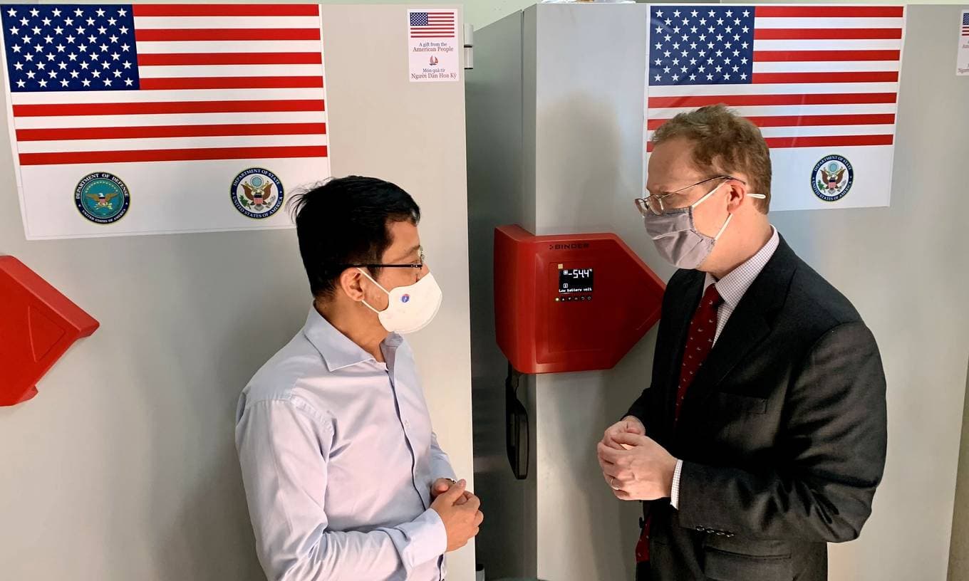 US hands over 36 ultra-cool freezers to store Covid-19 vaccines
