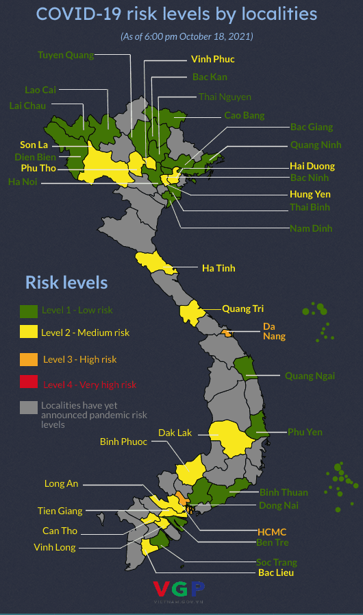 Infographic: 35 localities announce COVID-19 risk levels