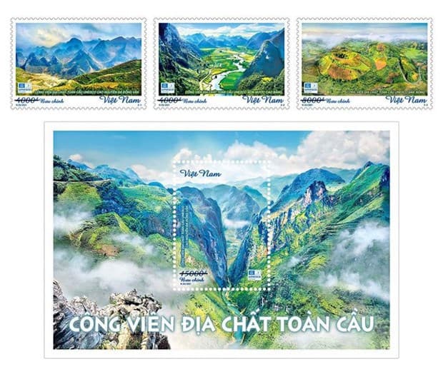 Stamp collection features global geoparks in Viet Nam