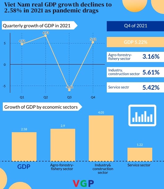 Viet Nam’s Economy Slows to 2.58% Growth in 2021
