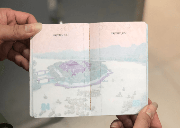 Landmark tourist destinations in new Vietnam passport form