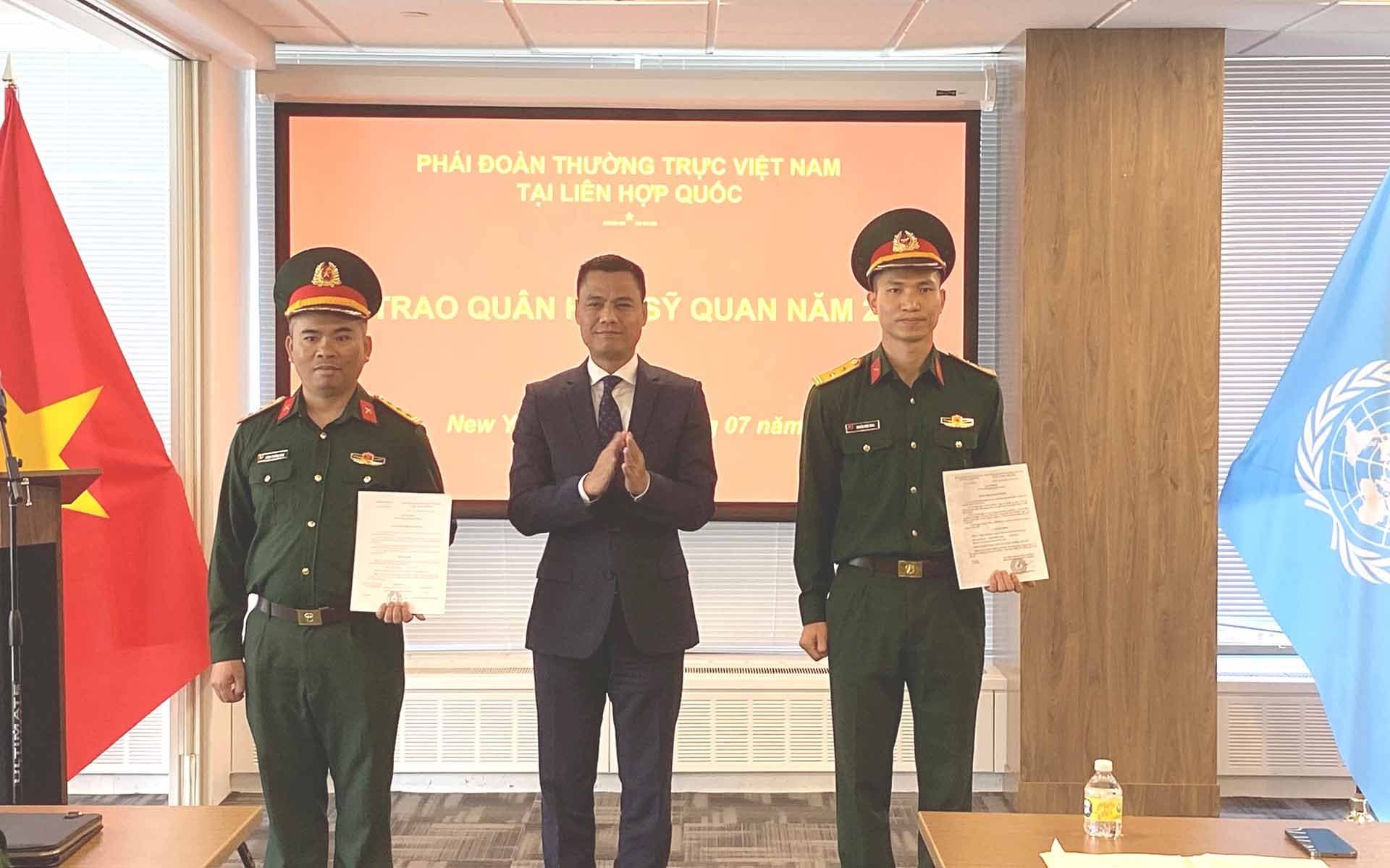 New ranks bestowed upon Vietnam’s military officers at UN headquarters