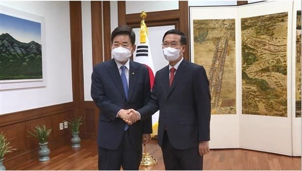 Vietnamese Party delegation busy with meetings in RoK